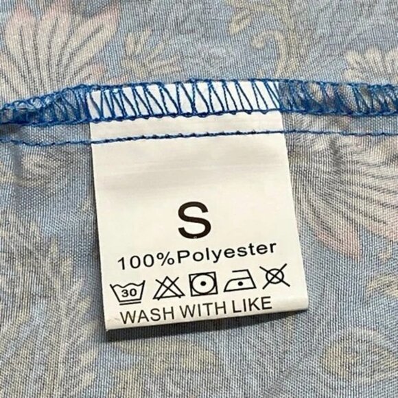 Women's Kimono Top Blue Paisley Open Front Bohemian Western Small Duster NWT - Picture 9 of 12